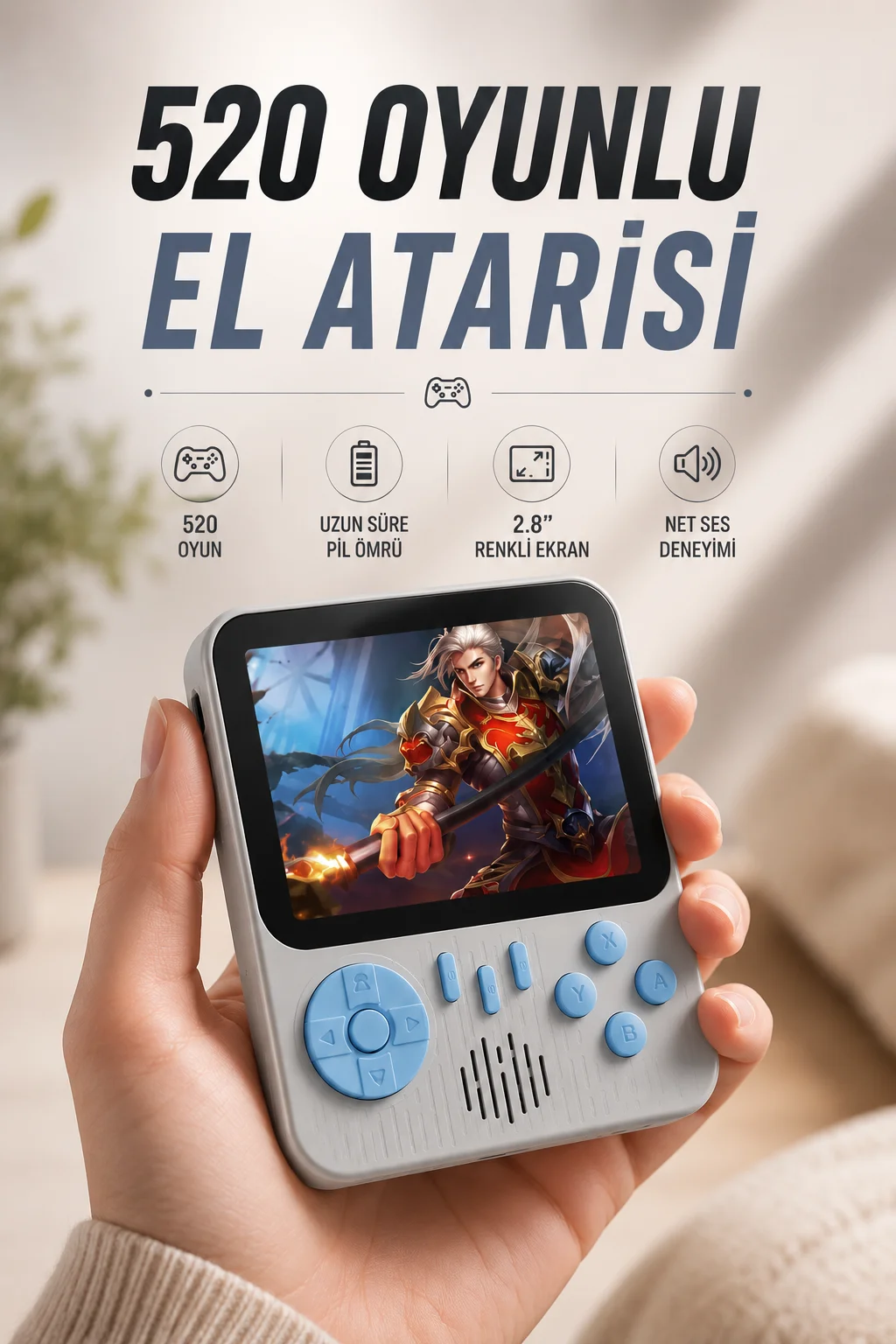 Oyun Konsolu Retro Oyun Konsolu Tv'ye Bağlanabilir Taşınabilir