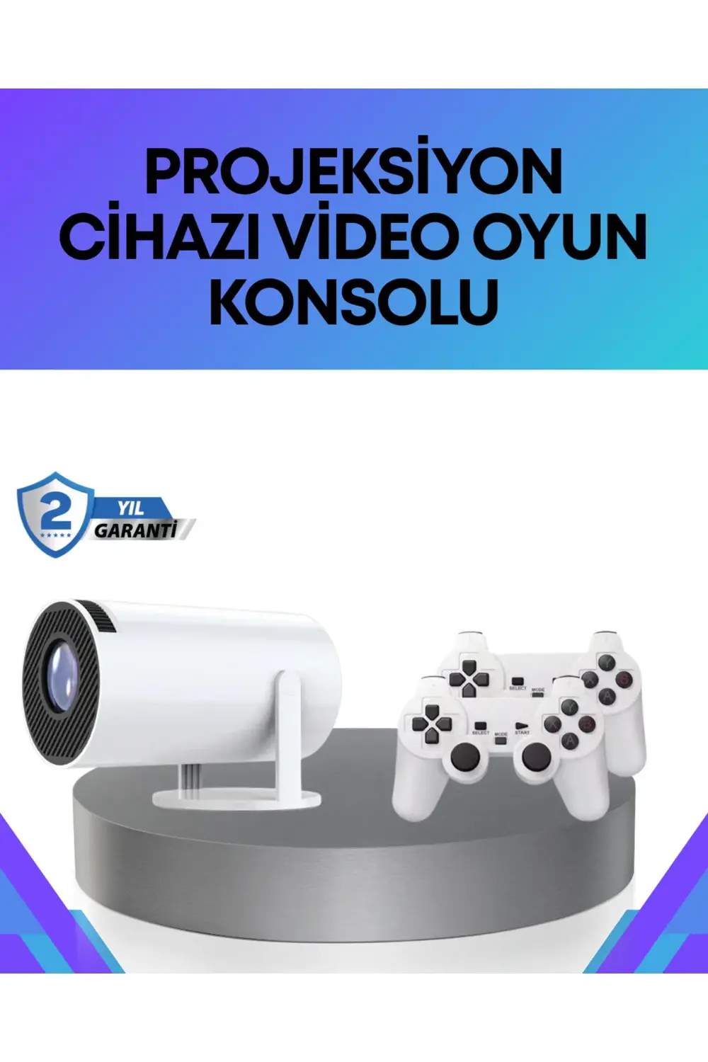 Oyun Konsolu Uyumlu Kablosuz Projeksiyon Cihazı Ev Sinema Deneyim