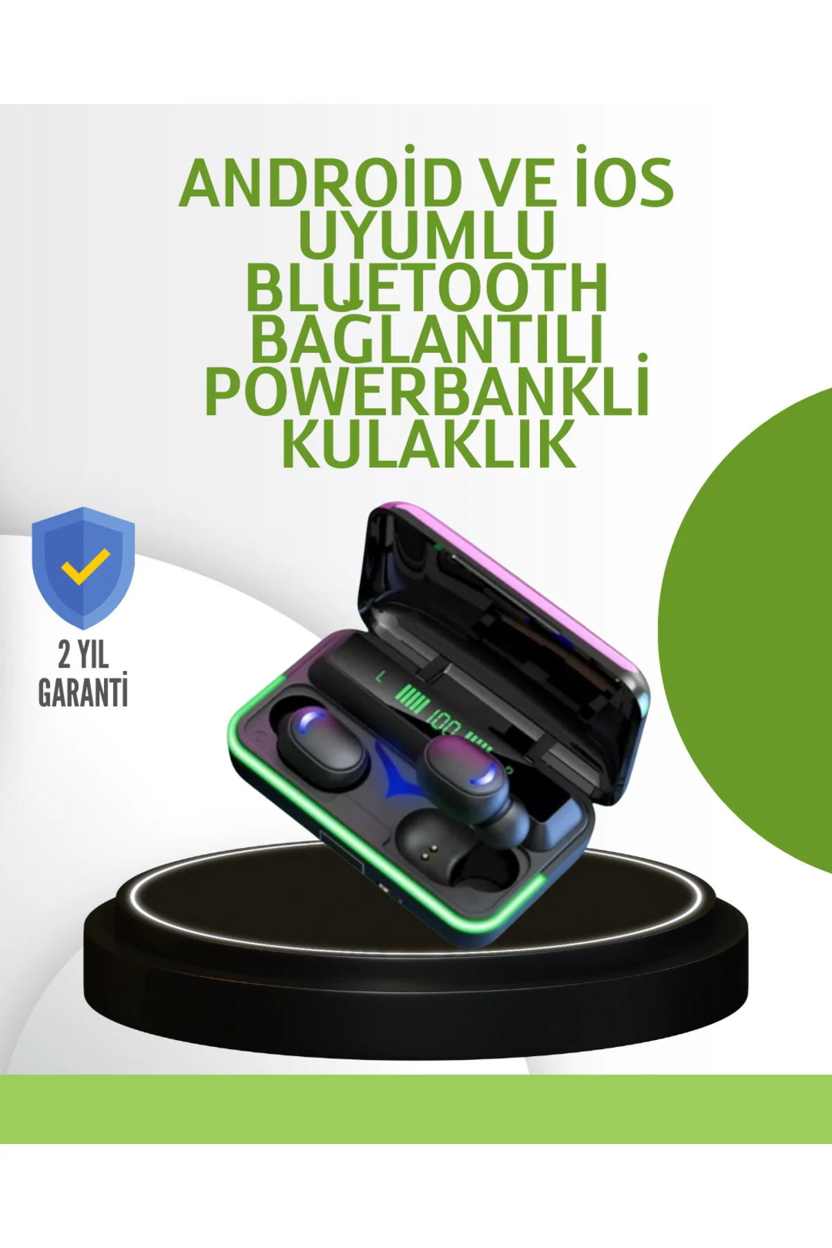 Oyun Modlu E10 Bluetooth Kulaklık Powerbank ve LED Ekranlı - ayr7