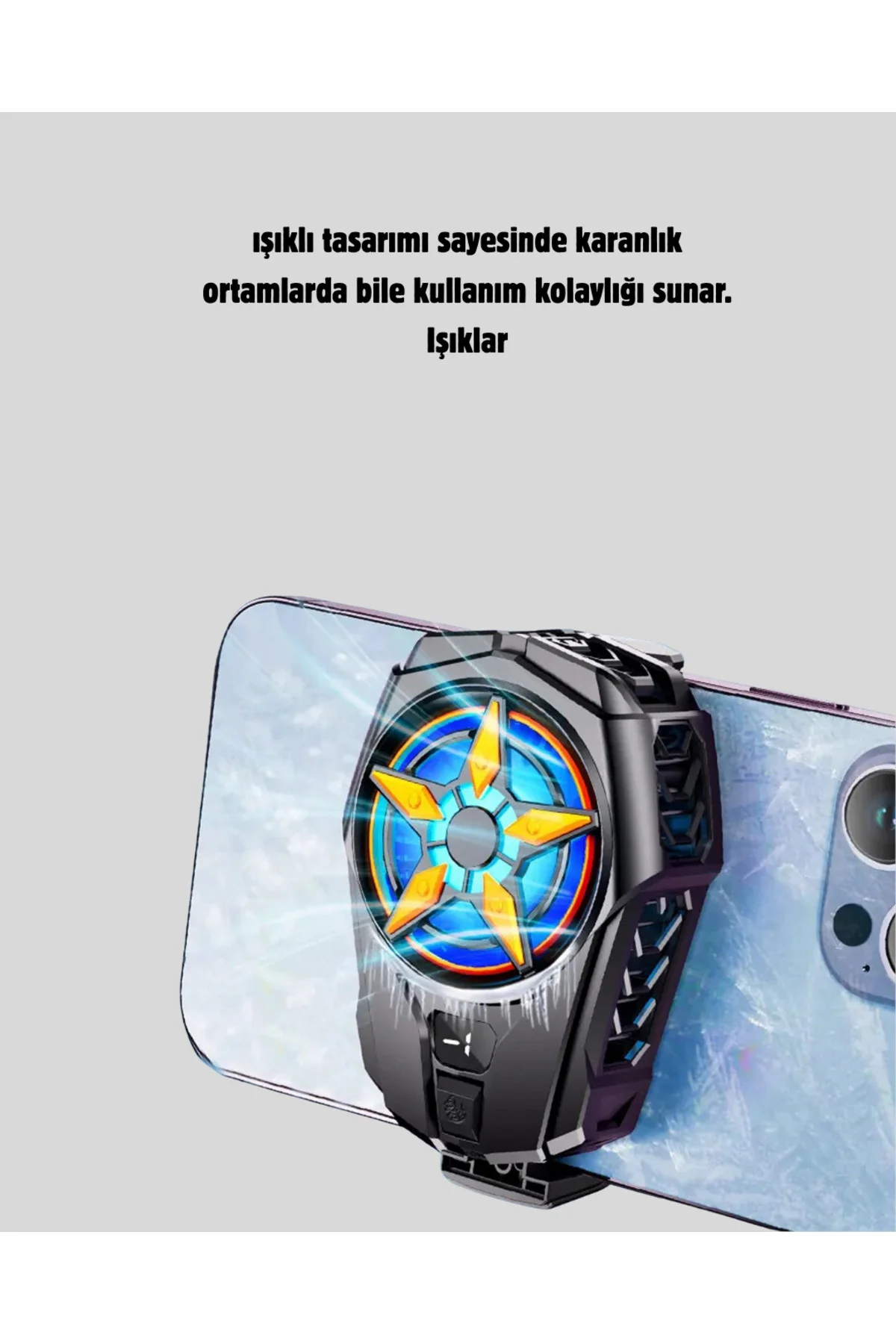 Oyun Telefonu Soğutucu Fan – Sessiz ve Kompakt Mobil Soğutma Ciha