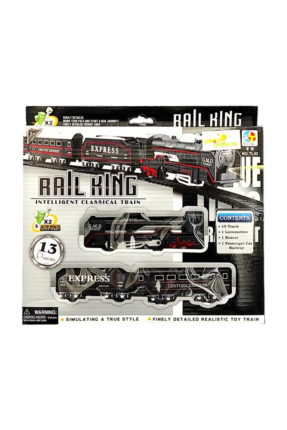 Oyuncak 13 Parça Siyah Küçük Tren Seti  TL02