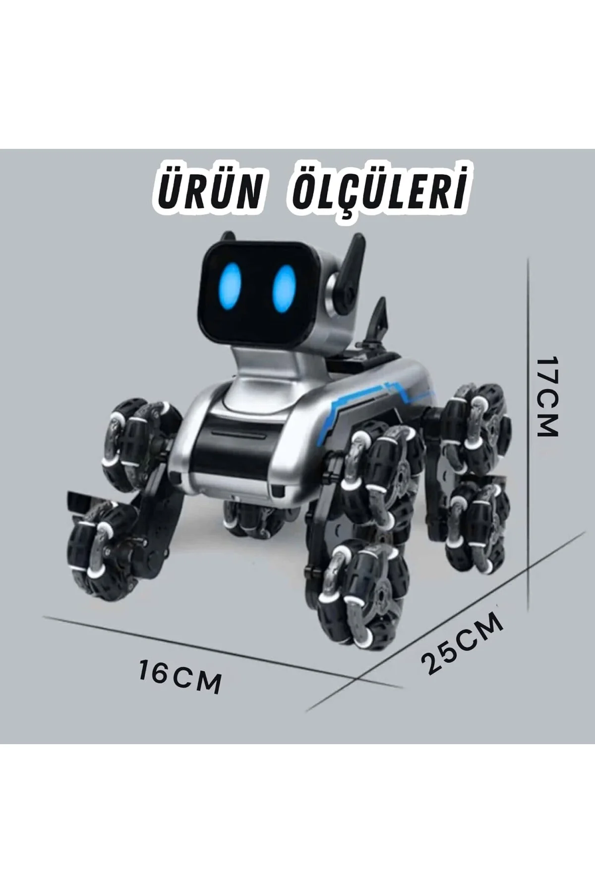 Oyuncak 2.4 GhZ Uzaktan ve Bilekten Kumandalı Şarjlı 8 Teker Akro