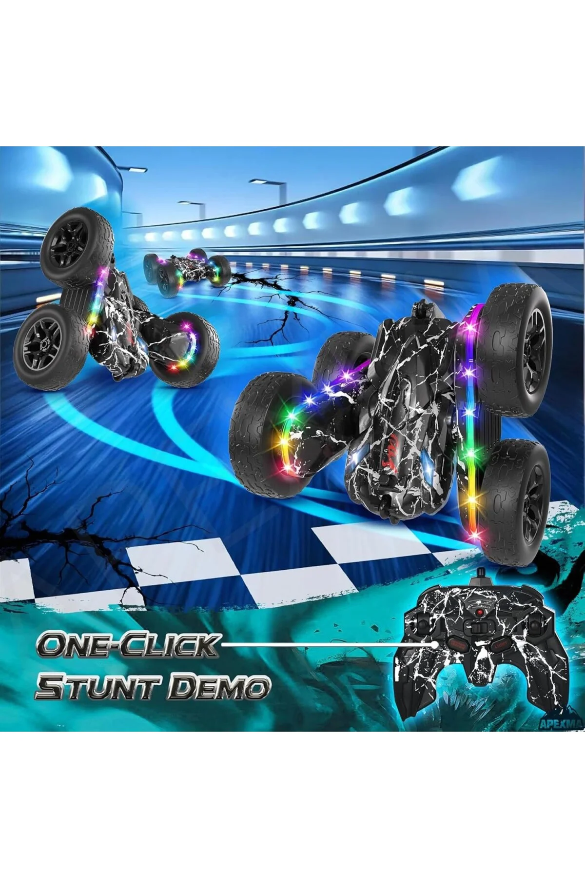 Oyuncak 2.4GHz Uzaktan Kumandalı Şarjlı 360° Dönebilen Örümcek Uğ