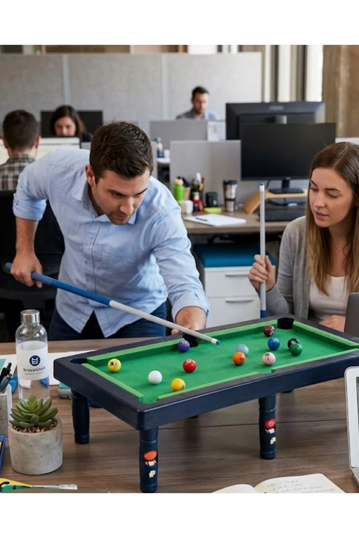 Oyuncak Bilardo Masası Seti Çocuklar İçin Eğlence Beceri Oyunu