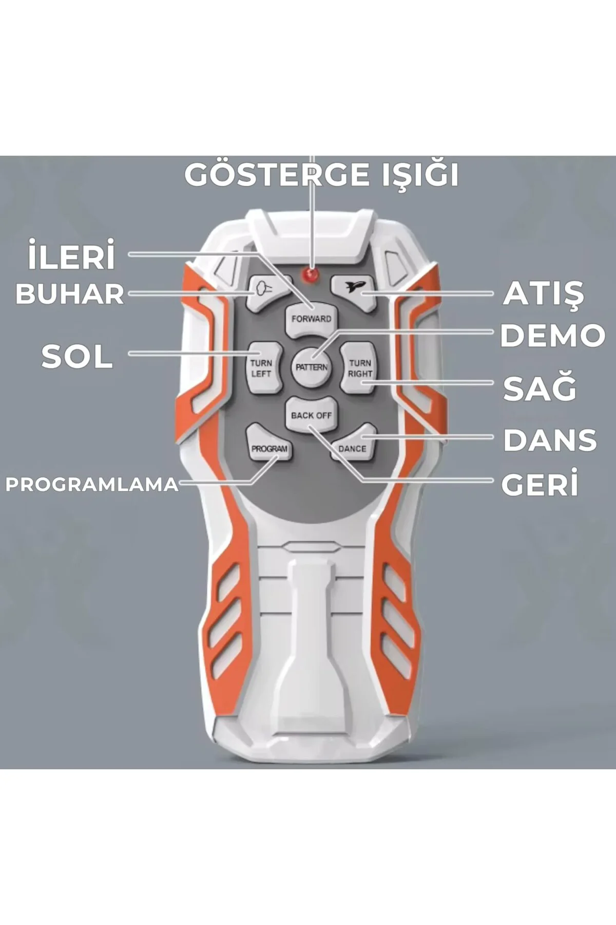 Oyuncak Buhar Atan Uzaktan Kumandalı Savaşçı Robot Sesli Işıklı Müzikli Dans Eden 2 Adet Ya