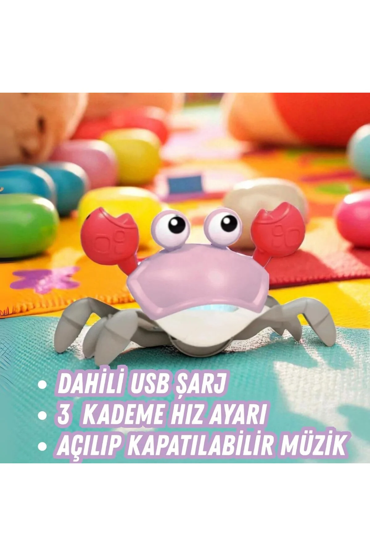 Oyuncak Emeklemeye Yardımcı 3 Kademeli Hız Kapatıp Açılabilen Müz
