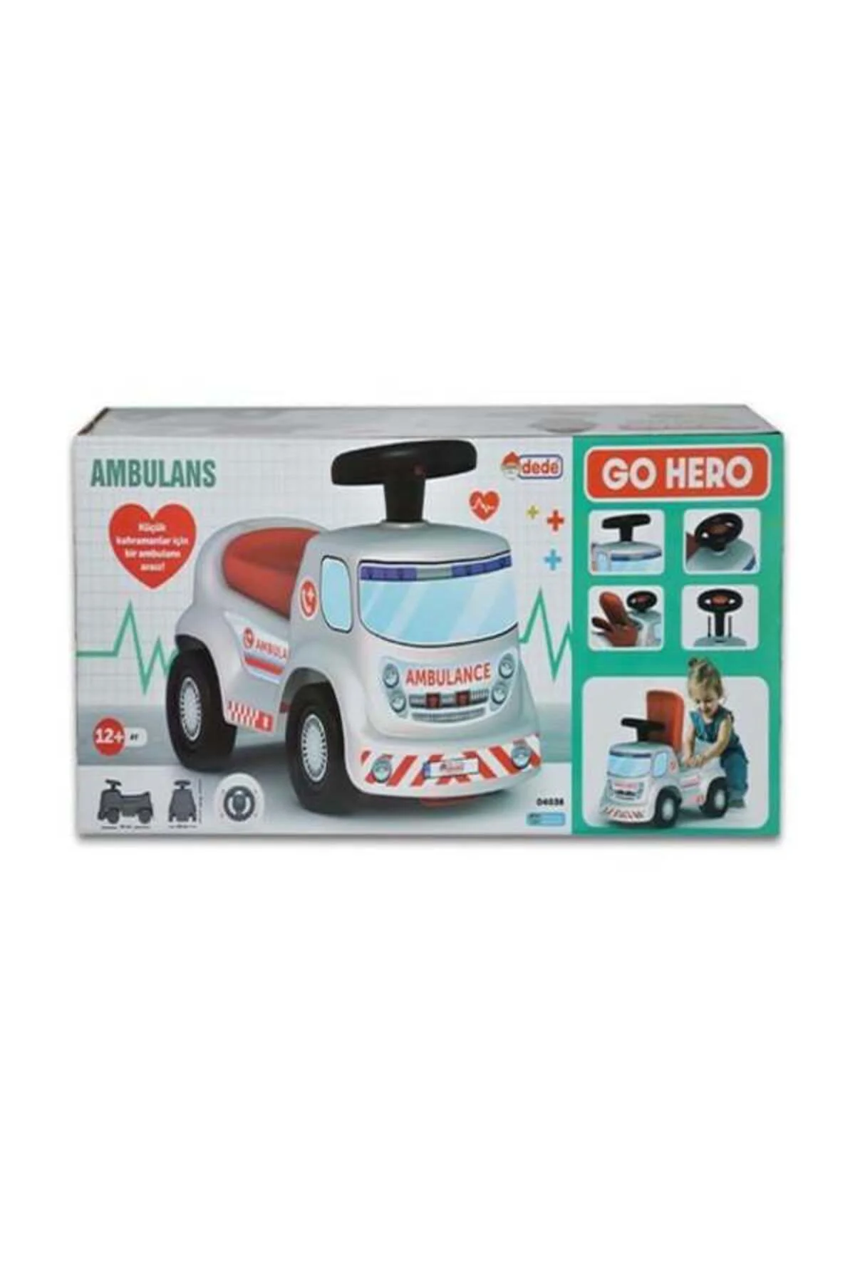 Oyuncak Go Hero Ambulans İlk Adım Arabası 04036 Oyuncak Go Hero Ambulans İlk Adım Arabası 04036