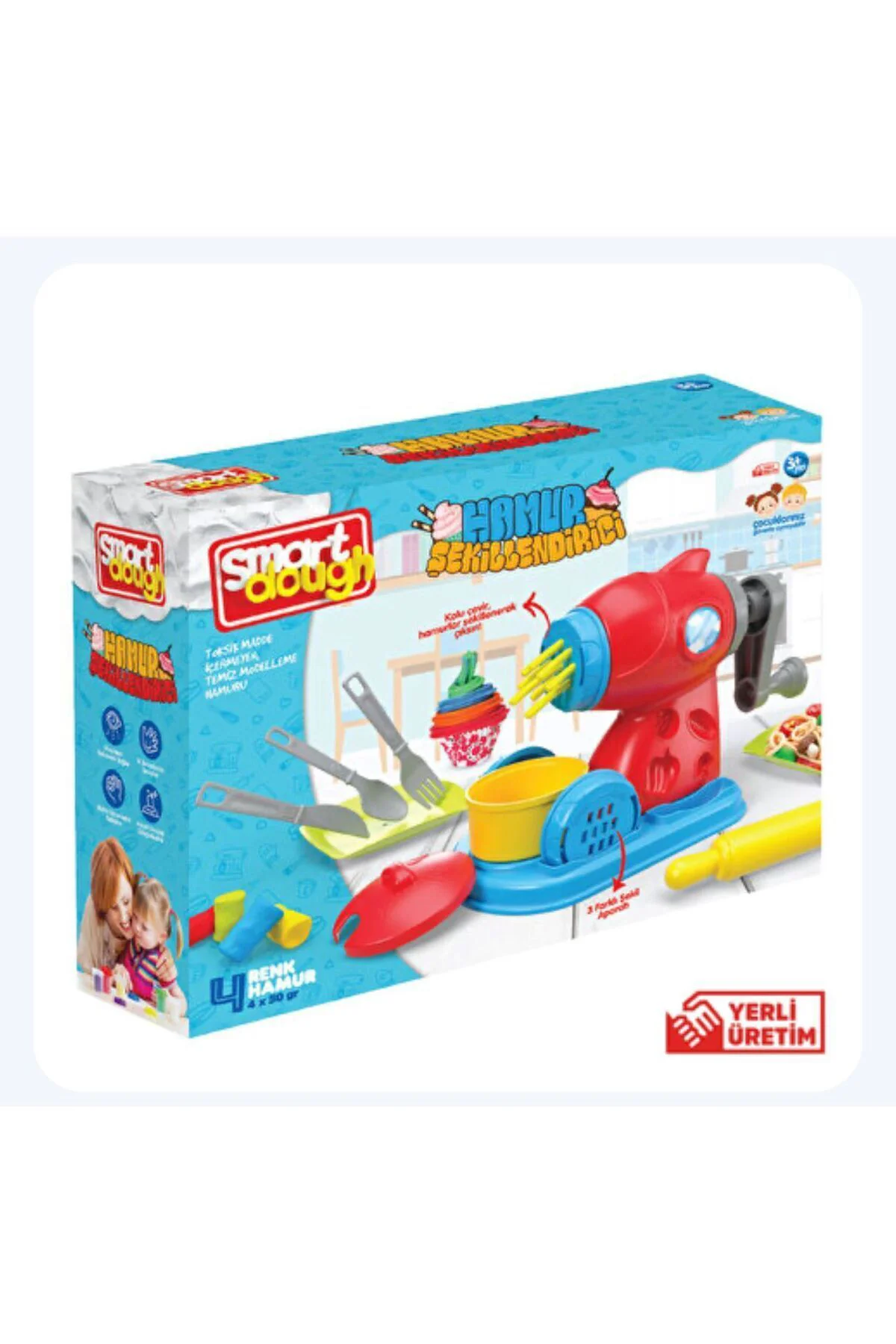 Oyuncak Hamur Kesme Makinası kız Çocuk Erkek Çocuk 4X50 GR