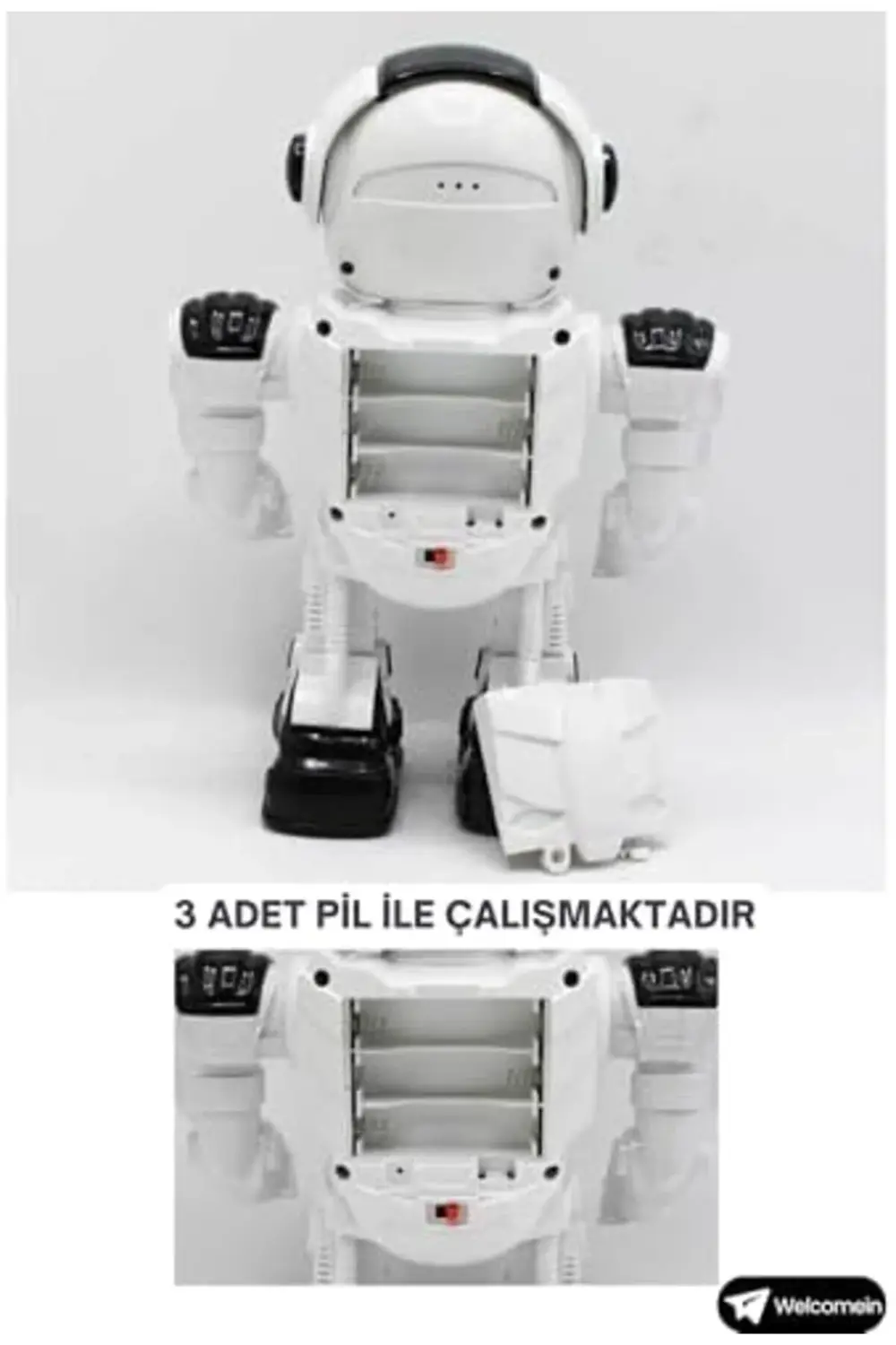 Oyuncak Pilli Işıklı Ve Müzikli Disk Atan 25 Cm Dev (Siyah) 39551