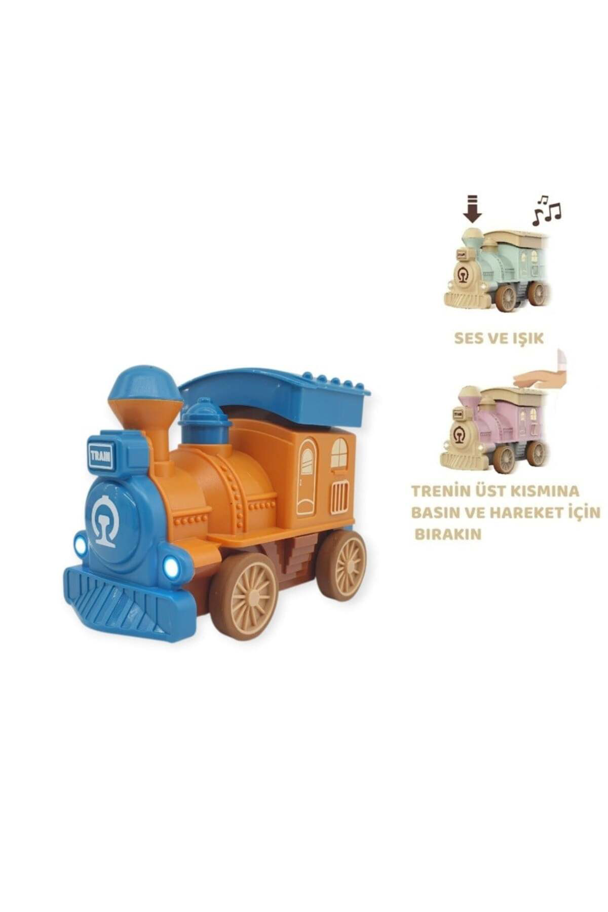 Nezade Store Oyuncak Tren İşıklı Sesli Bas Gitsin 14Cm - Mavi - 8068A