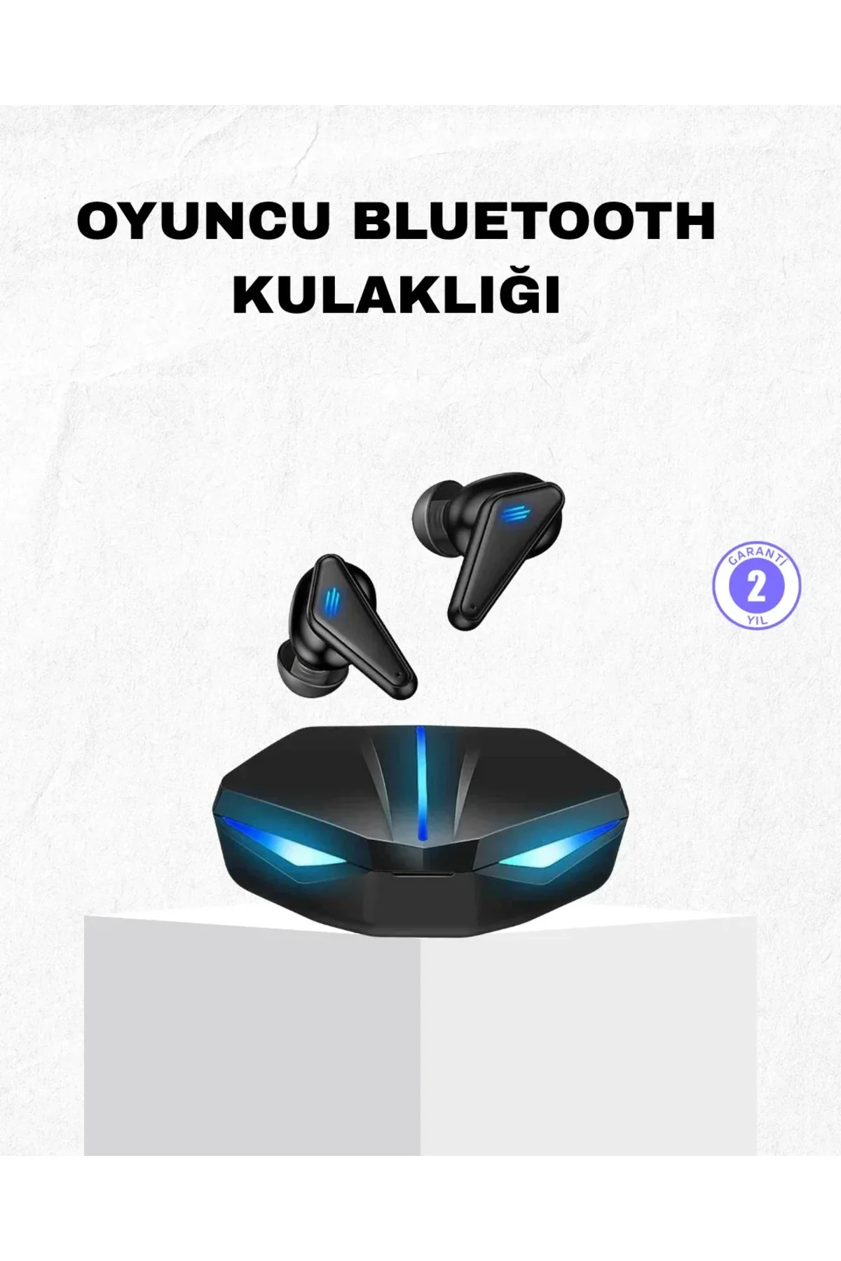 Oyuncu Bluetooth Kulaklık Tam Kablosuz Stereo LED Işıklı
