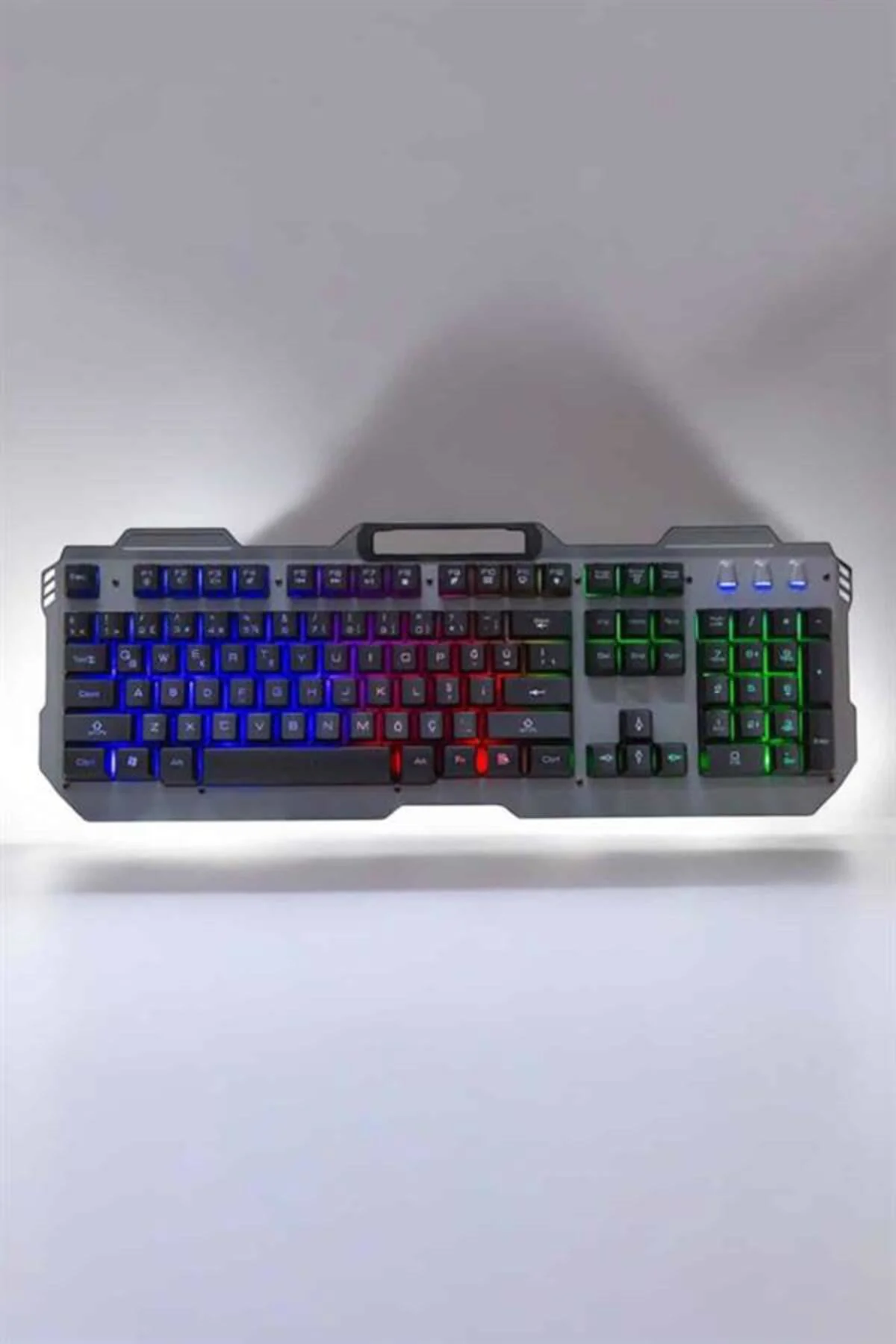 Oyuncu Klavyesi Q Klavye RGB Işıklı Mouse Hediyeli - ayr2120-9682