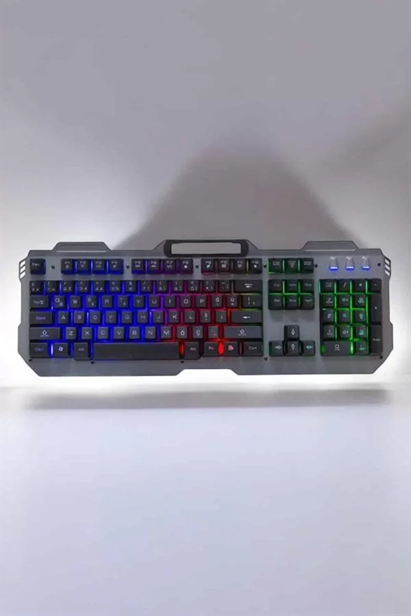 Oyuncu Klavyesi Q Klavye RGB Işıklı Mouse Hediyeli - Lisinya