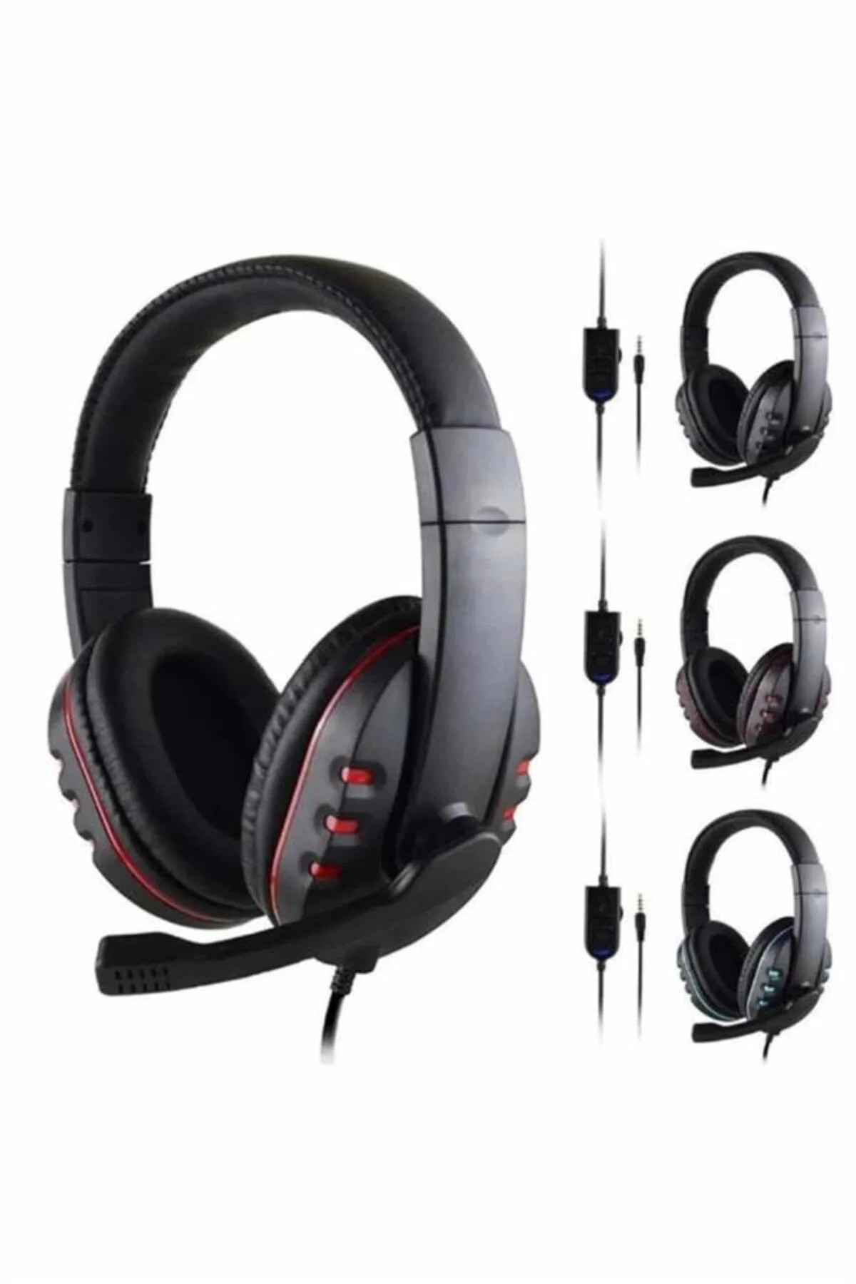 Oyuncu Kulaklığı Kulak Üstü Kablolu Stereo Mikrofonlu Yumuşak Kul