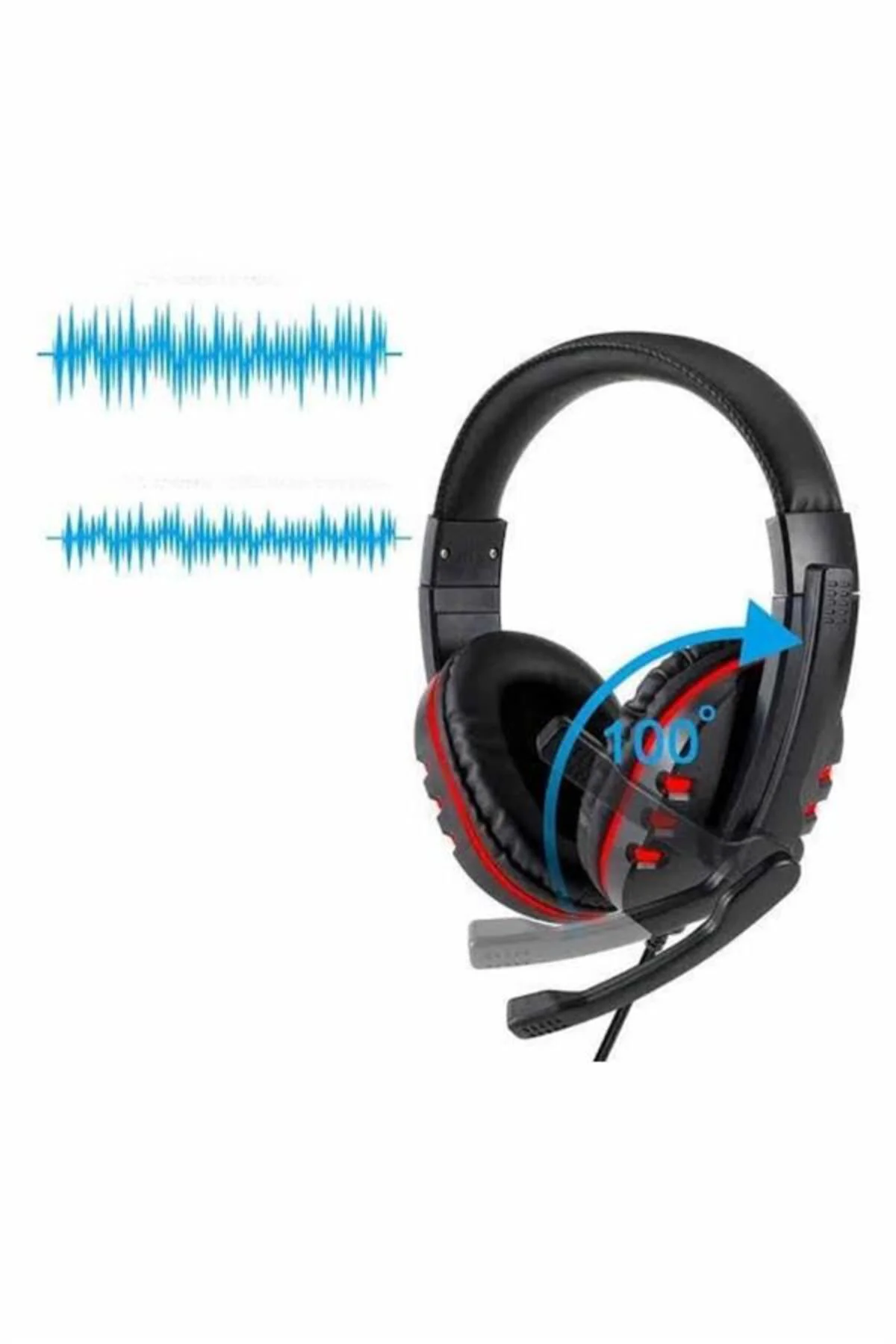 Oyuncu Kulaklığı Kulak Üstü Kablolu Gaming Kulaklık Mikrofonlu AN