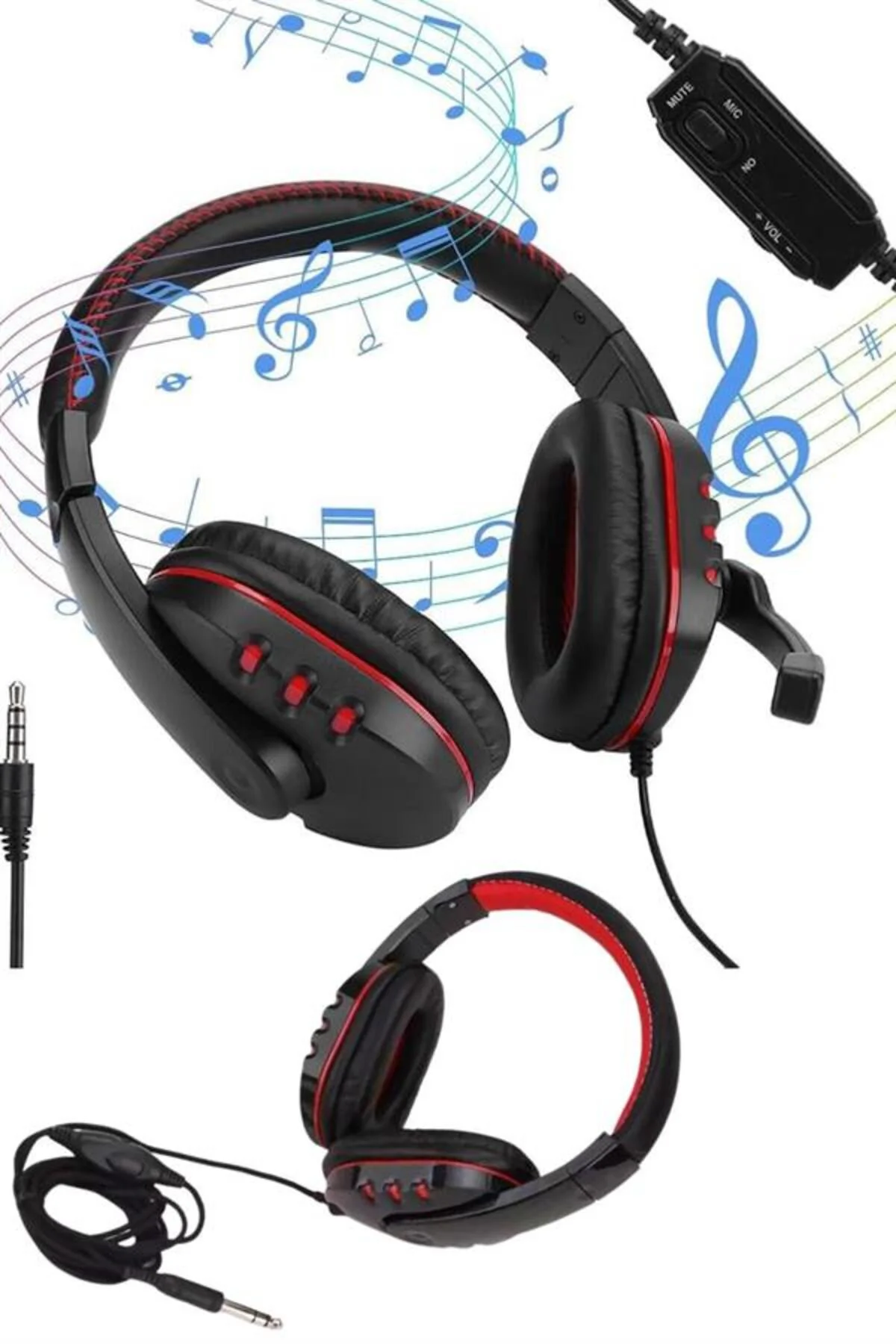 Oyuncu Kulaklığı Kulak Üstü Kablolu Gaming Kulaklık Mikrofonlu AN