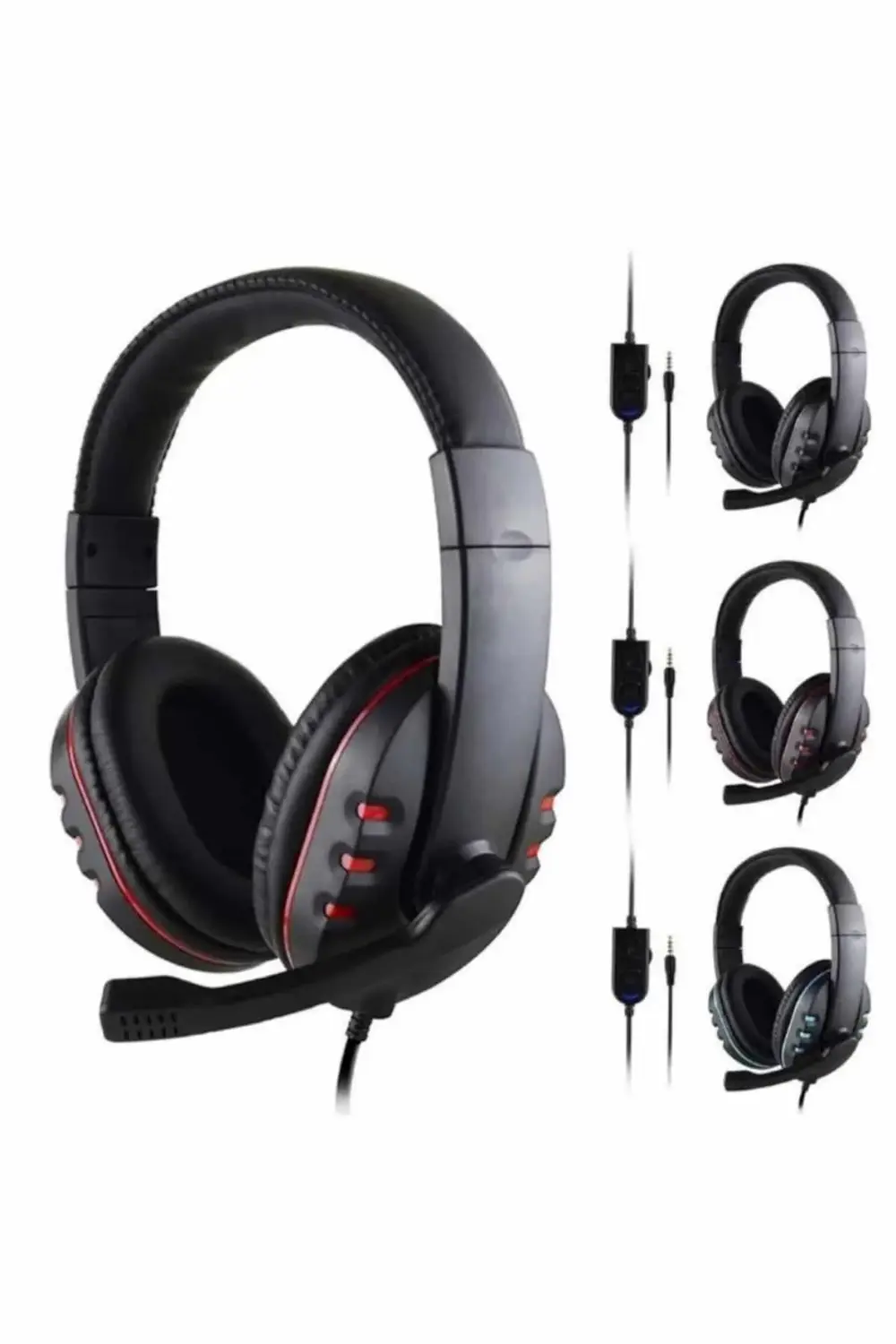 Oyuncu Kulaklığı Kulak Üstü Kablolu Stereo Mikrofonlu Yumuşak Kul