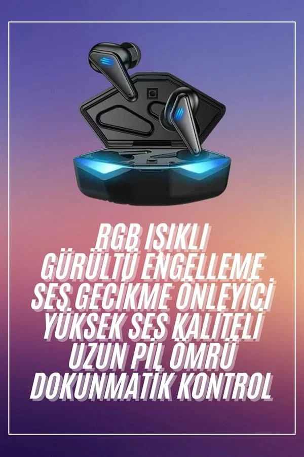 Oyuncu Kulaklığı Mikrofonlu Kablosuz Gaming Kulaklık Powerban Yüksek Ses Kaliteli - Lisinya