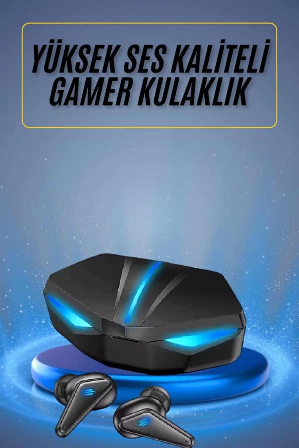 Oyuncu Kulaklığı Mikrofonlu Kablosuz Gaming Kulaklık Powerban Yük