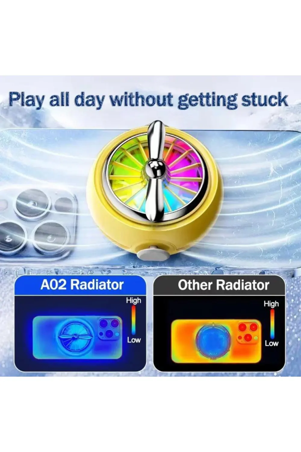 Oyuncu Telefon Soğutucu Fan, Cep Telefon Soğutma Radyatör Soğutuc