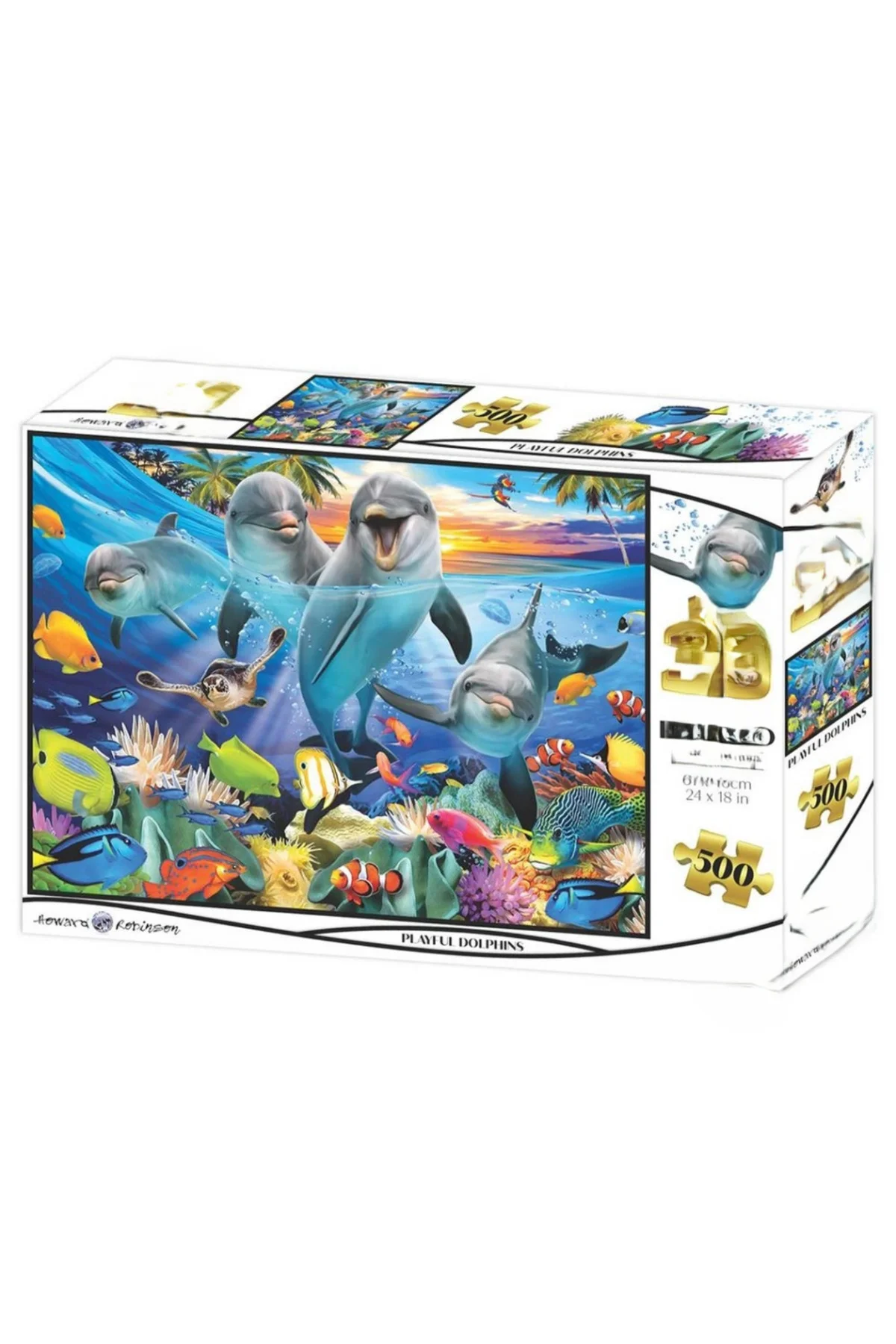 Oyuncu Yunuslar 500 Parça Yetişkin Puzzle