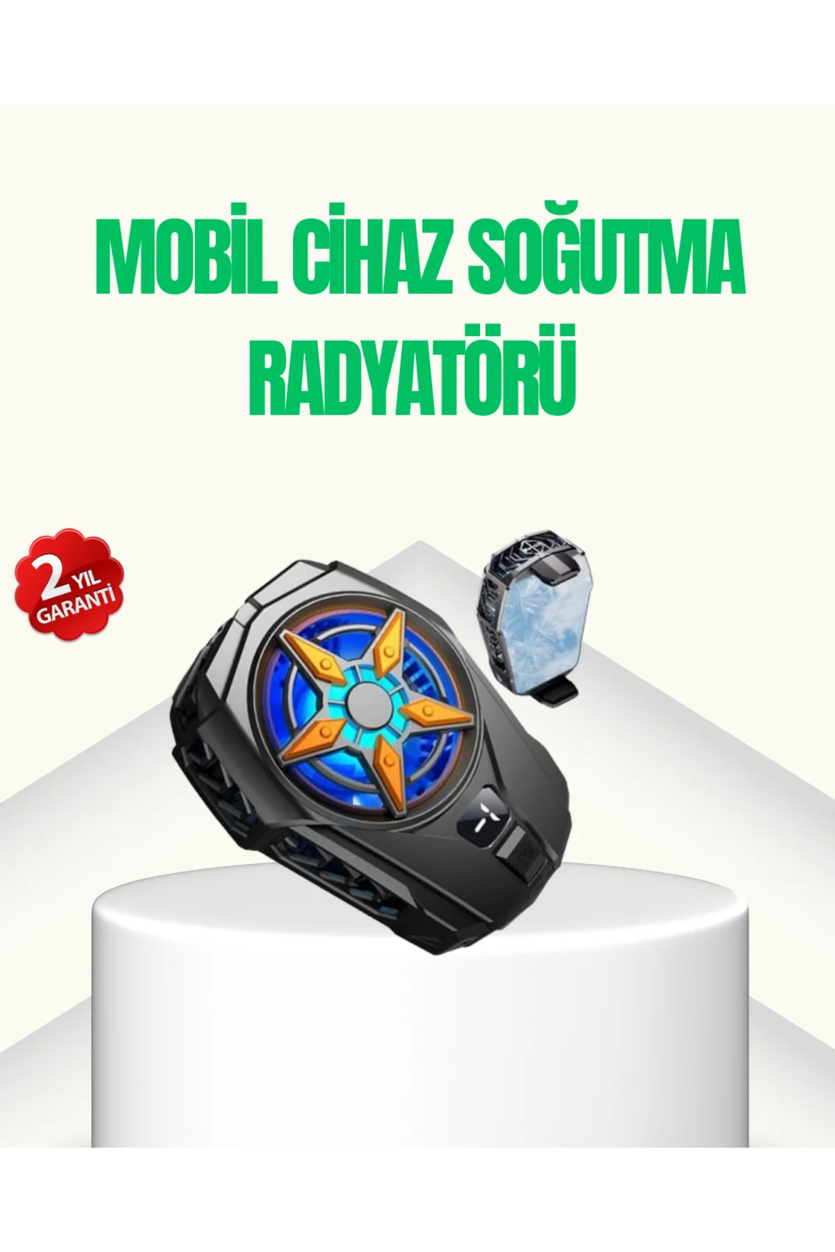 Oyunlar İçin Güçlü Telefon Soğutucu Fan Dijital Ekranlı