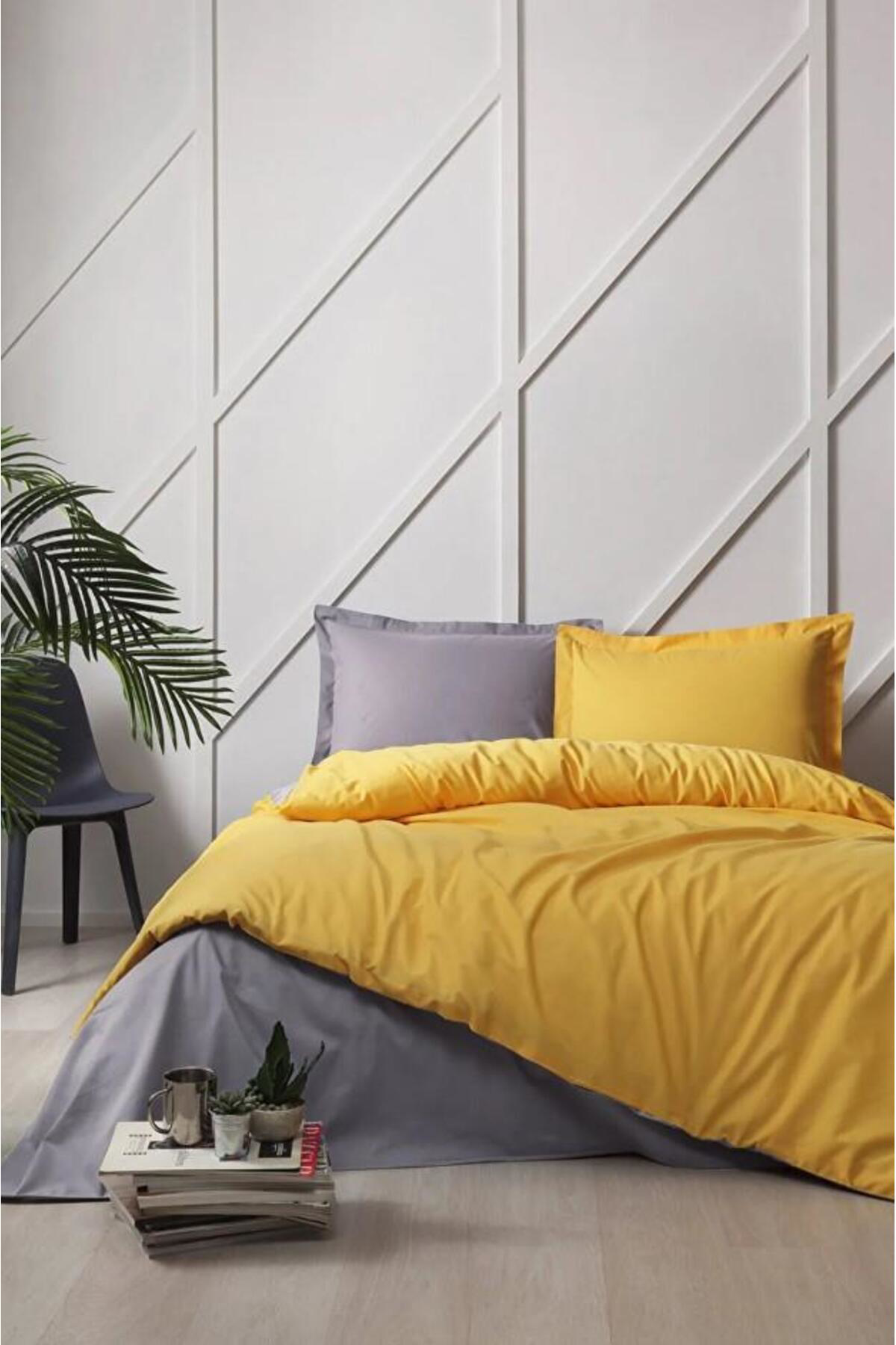 Angoravi Özdilek Çift Kişilik Ranforce Nev Takımı Colormix Gold Antrasit