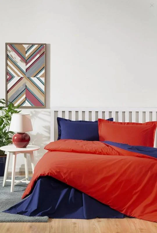 Özdilek Çift Kişilik Ranforce Nev Takımı Colormix Kırmızı Lacivert
