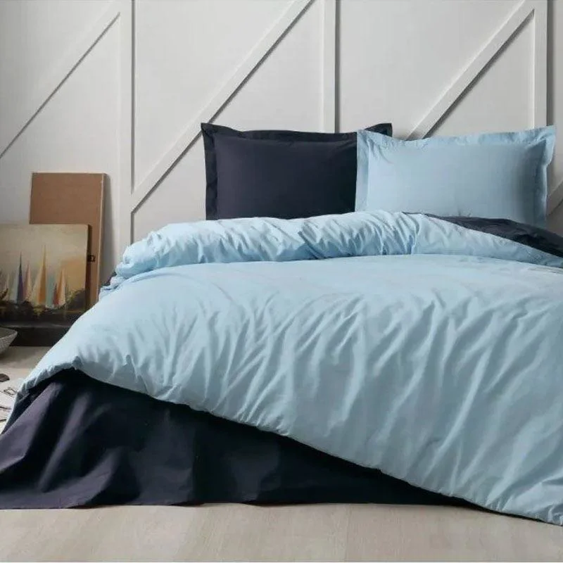 Özdilek Çift Kişilik Ranforce Nev Takımı Colormix Aqua Lacivert