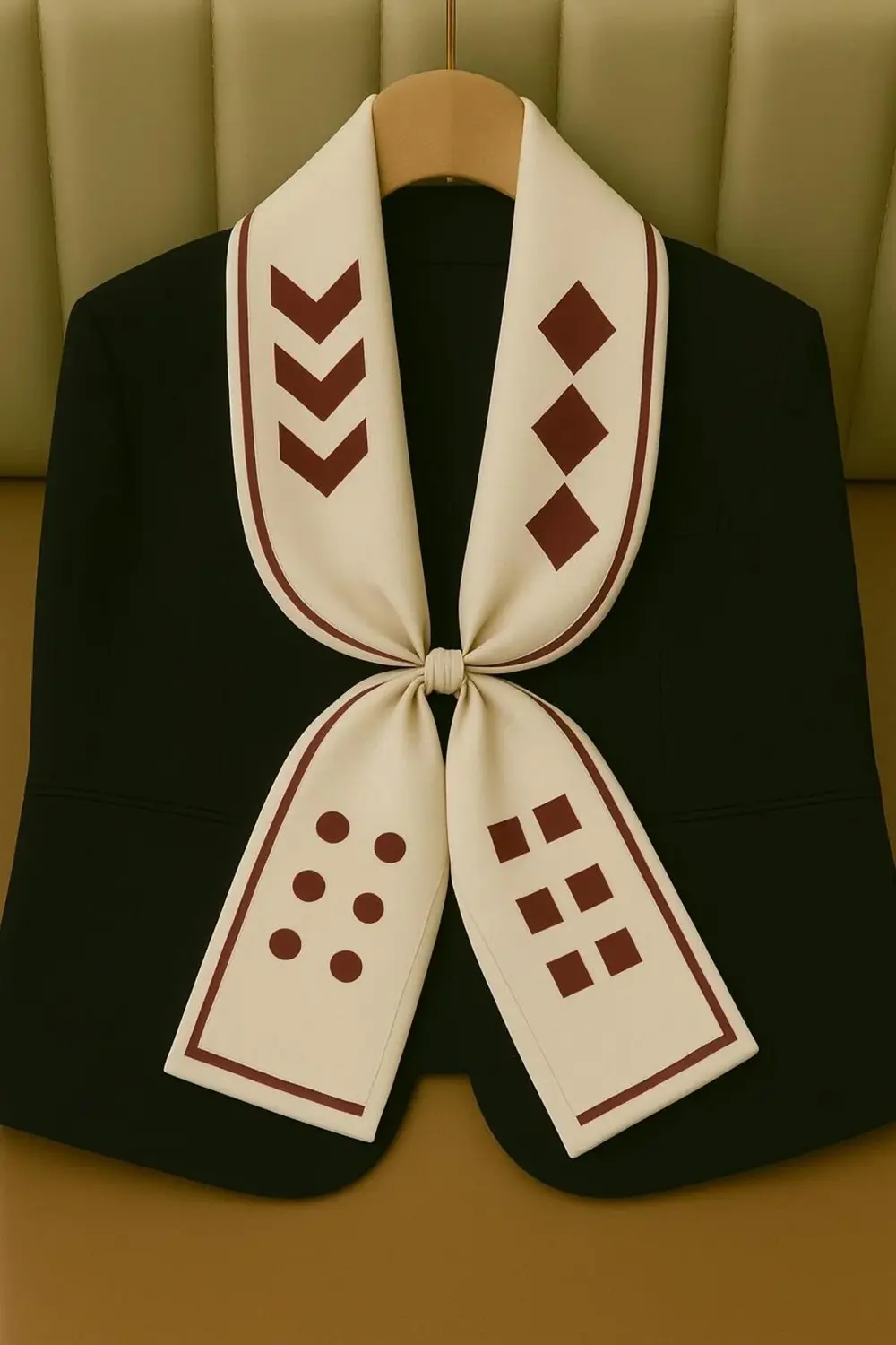 Özel Desenli Atkılar Beyaz Renk İkon Desenli