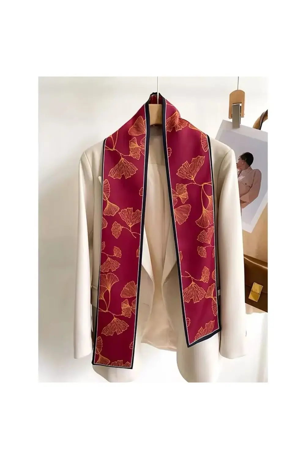 Özel Desenli Atkılar Bordo Desenli