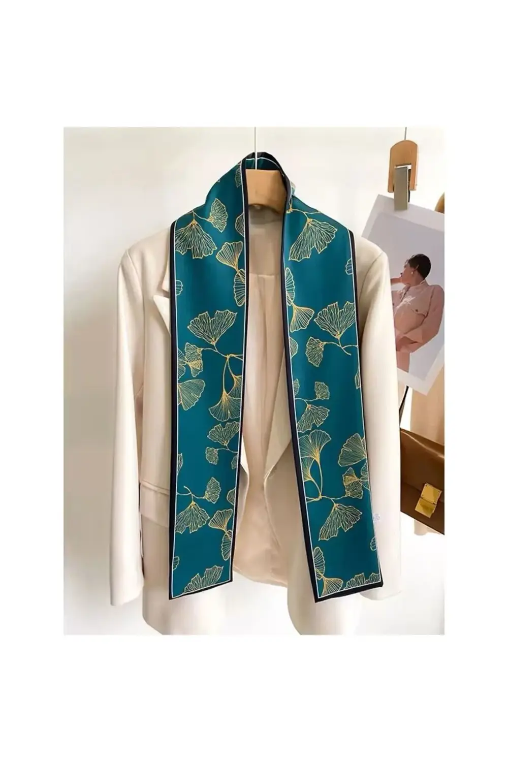 Özel Desenli Atkılar Petrol Mavisi Renk Desenli