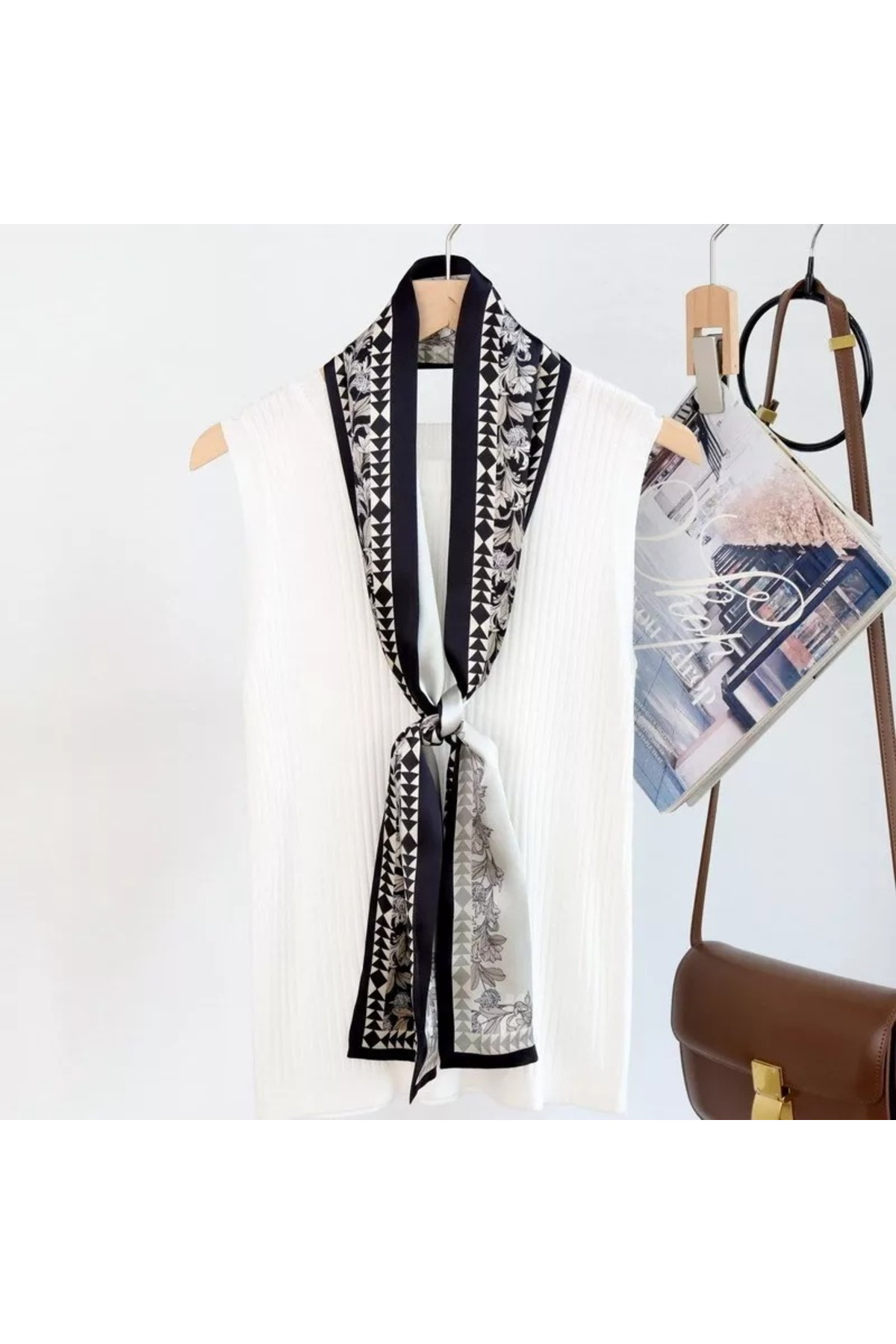 Özel Desenli Atkılar Lacivert ve Gri Desenli