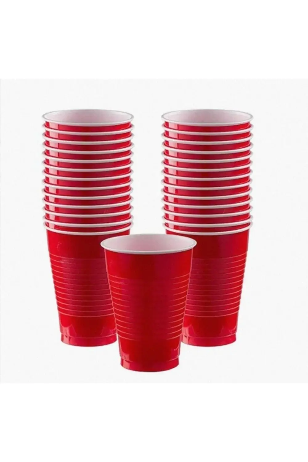 Özel Günleriniz Için Kırmızı Tek Kullanımlık Set 25'li Paket
