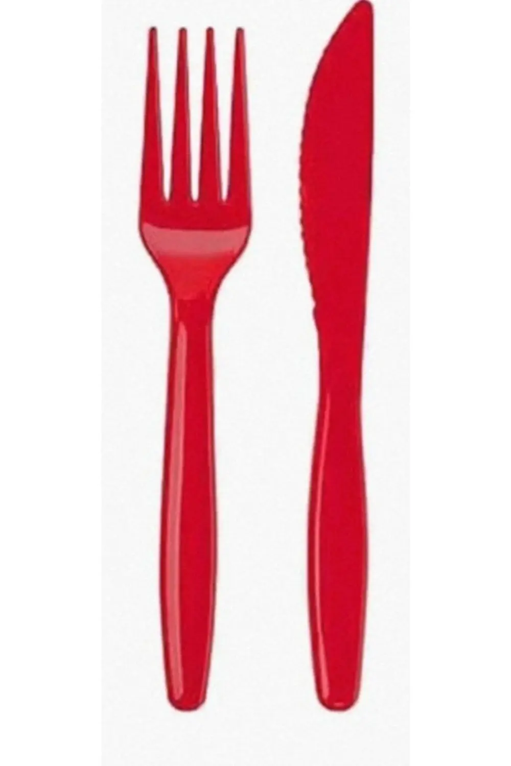 Özel Günleriniz Için Kırmızı Tek Kullanımlık Set 25'li Paket