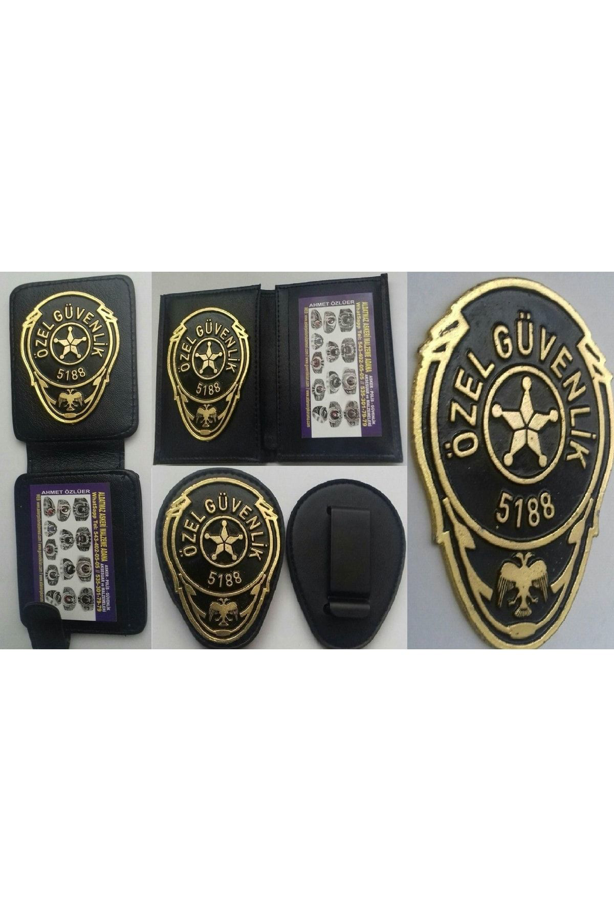 Aldatmaz Askeri Malzeme Özel Güvenlik Cüzdanı 2 Adet Ve Özel Güvenlik Kemer Rozeti 1 Adet