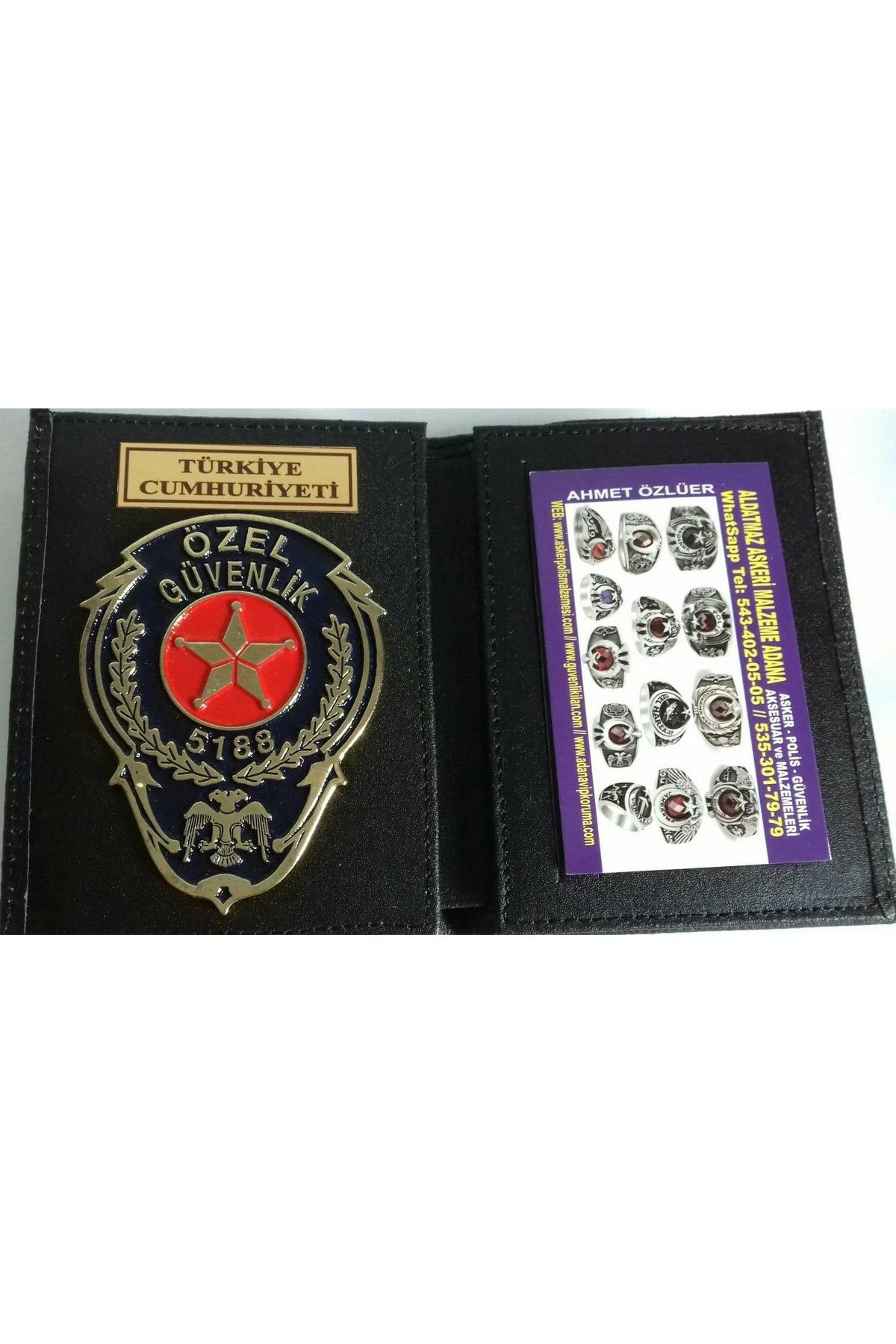ÖZEL GÜVENLİK ROZETLİ CÜZDANI v +1-ROZET  SATINAL.SIVILE SATILMAZ