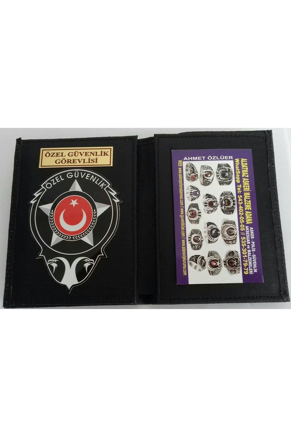 Aldatmaz Askeri Malzeme Özel Güvenlik Rozetli Cüzdani V +1-Rozet  Satinal.Sivile Satilmaz