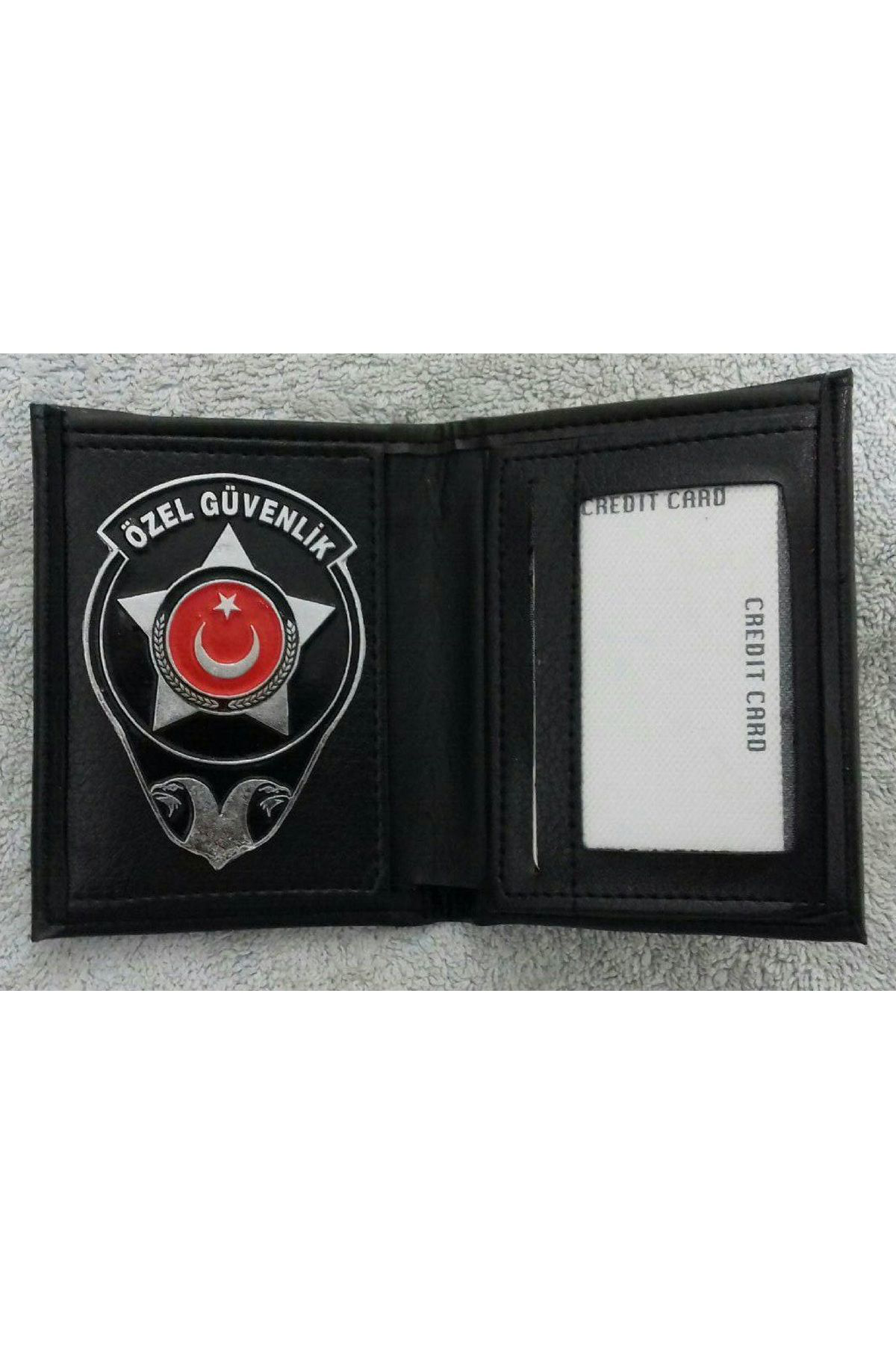 Aldatmaz Askeri Malzeme Özel Güvenlik Rozetli Cüzdani+Özel Güvenlik Anahtarlik Maskotu Al