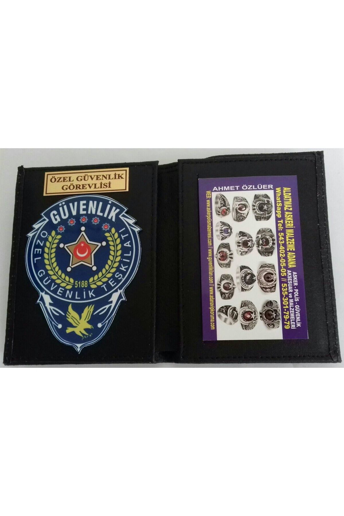 ÖZEL GÜVENLİK ROZETLİ CÜZDANI v +1-ROZET  SATINAL.SIVILE SATILMAZ