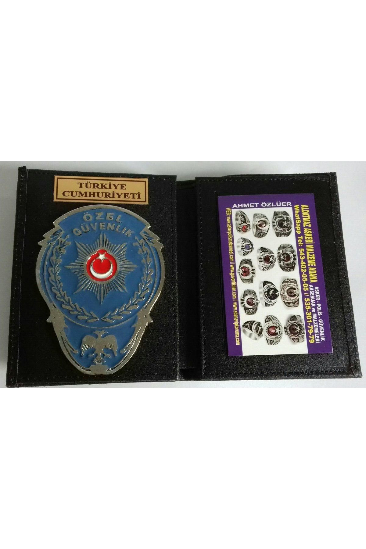 Aldatmaz Askeri Malzeme Özel Güvenlik Rozetli Cüzdan Al-Sivile Satilmaz.