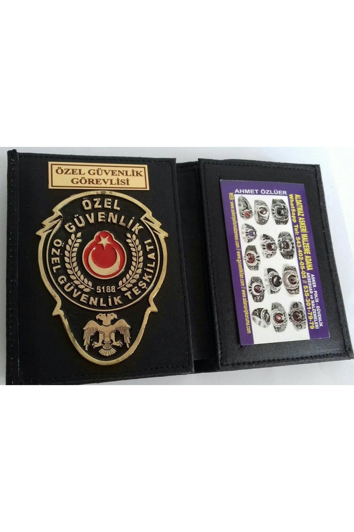 Aldatmaz Askeri Malzeme Özel Güvenlik Rozetli Cüzdani V +1-Rozet  Satinal.Sivile Satilmaz