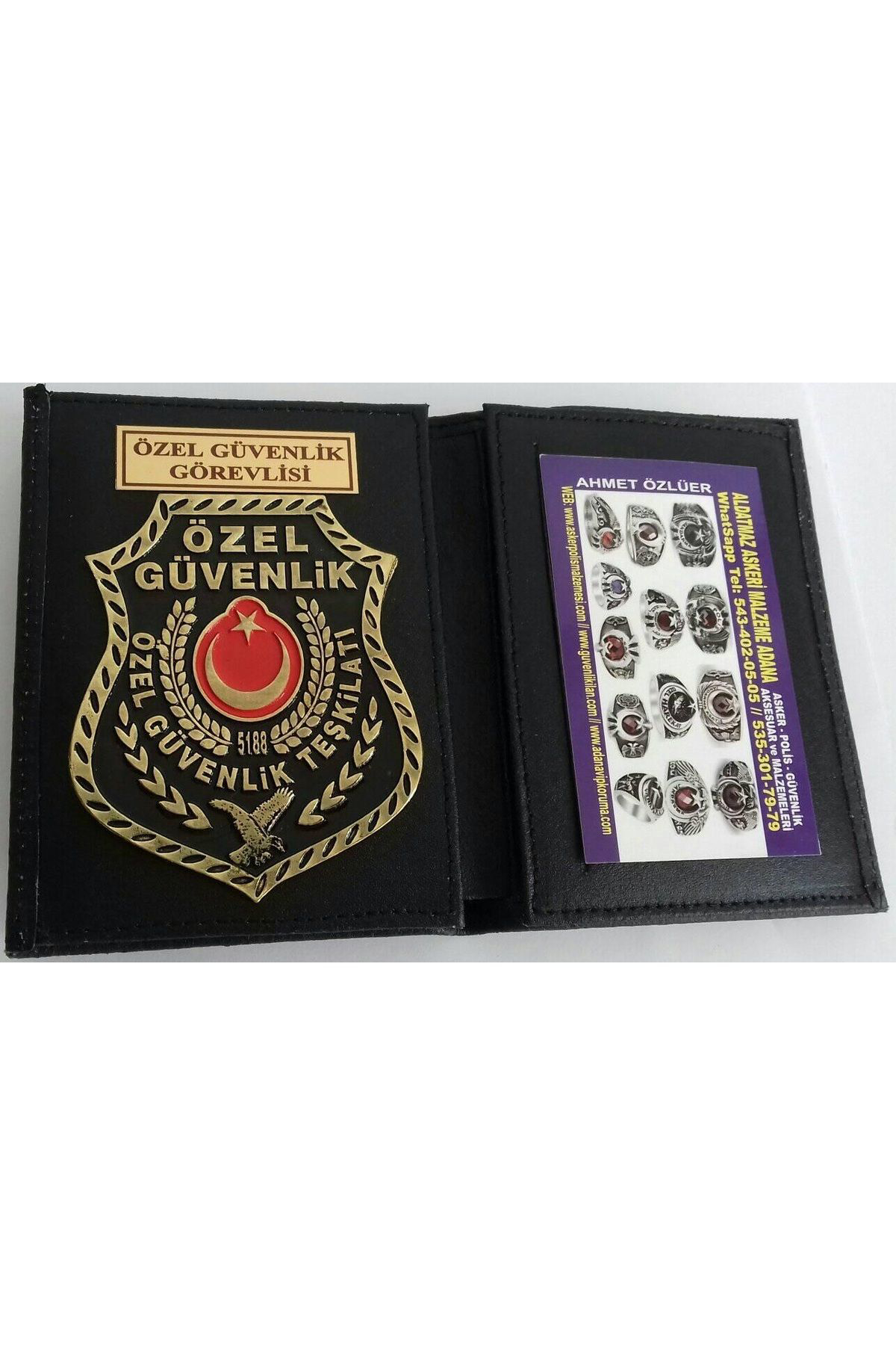 ÖZEL GÜVENLİK ROZETLİ CÜZDANI v +1-ROZET  SATINAL.SIVILE SATILMAZ
