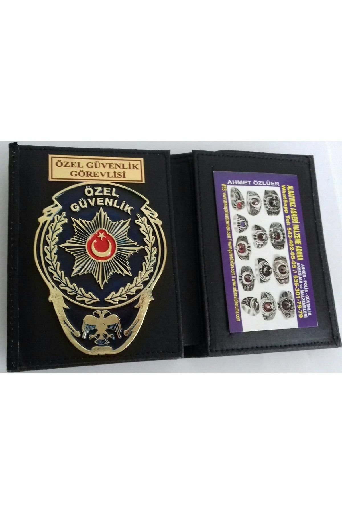 ÖZEL GÜVENLİK ROZETLİ CÜZDANI v +1-ROZET  SATINAL.SIVILE SATILMAZ