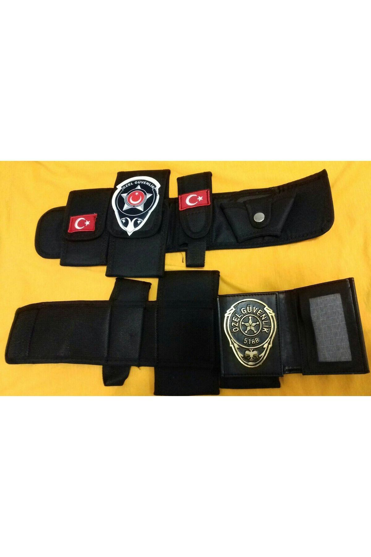 Özel Güvenlik Tesisat Bel Kılıfı V Özel Güvenlik Rozetli Cüzdanı 