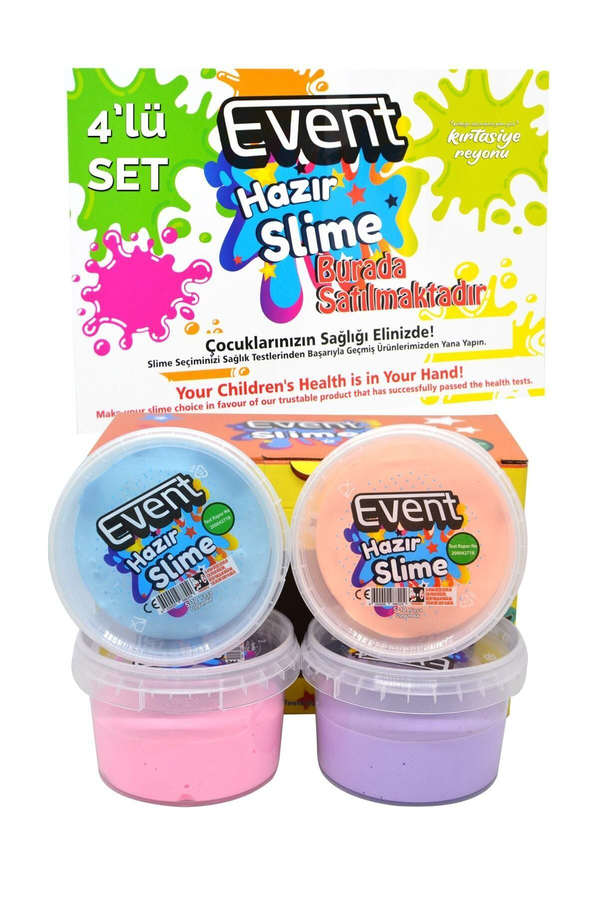 Event Özel Kutulu 4 Renk 180 Gr Hazir Slime Ce Belgeli Kaliteli Ürün El