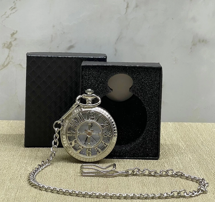 Just Cheap Store Özel Kutulu Rakamlı Gümüş Köstekli Saat Alk4662