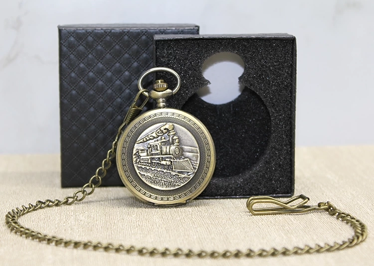 Just Cheap Store Özel Kutulu Tren Temalı Köstekli Saat Alk4670