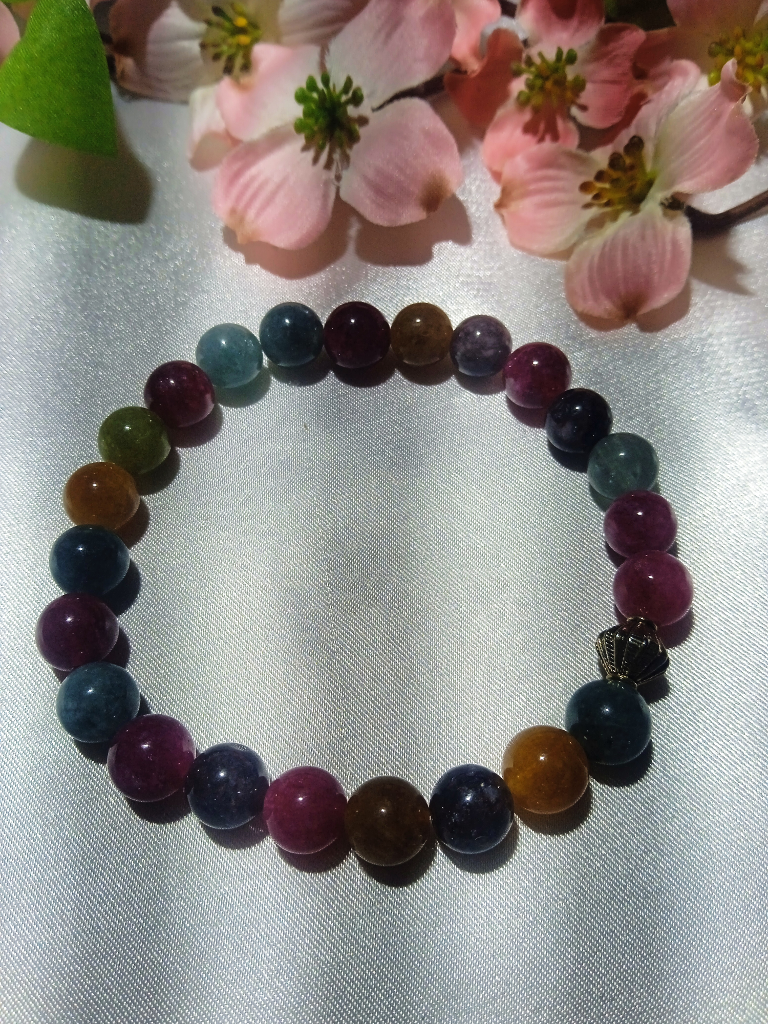 Jade'm Gold Özel Kutulu Turmalin Esartif Renkler Bileklik