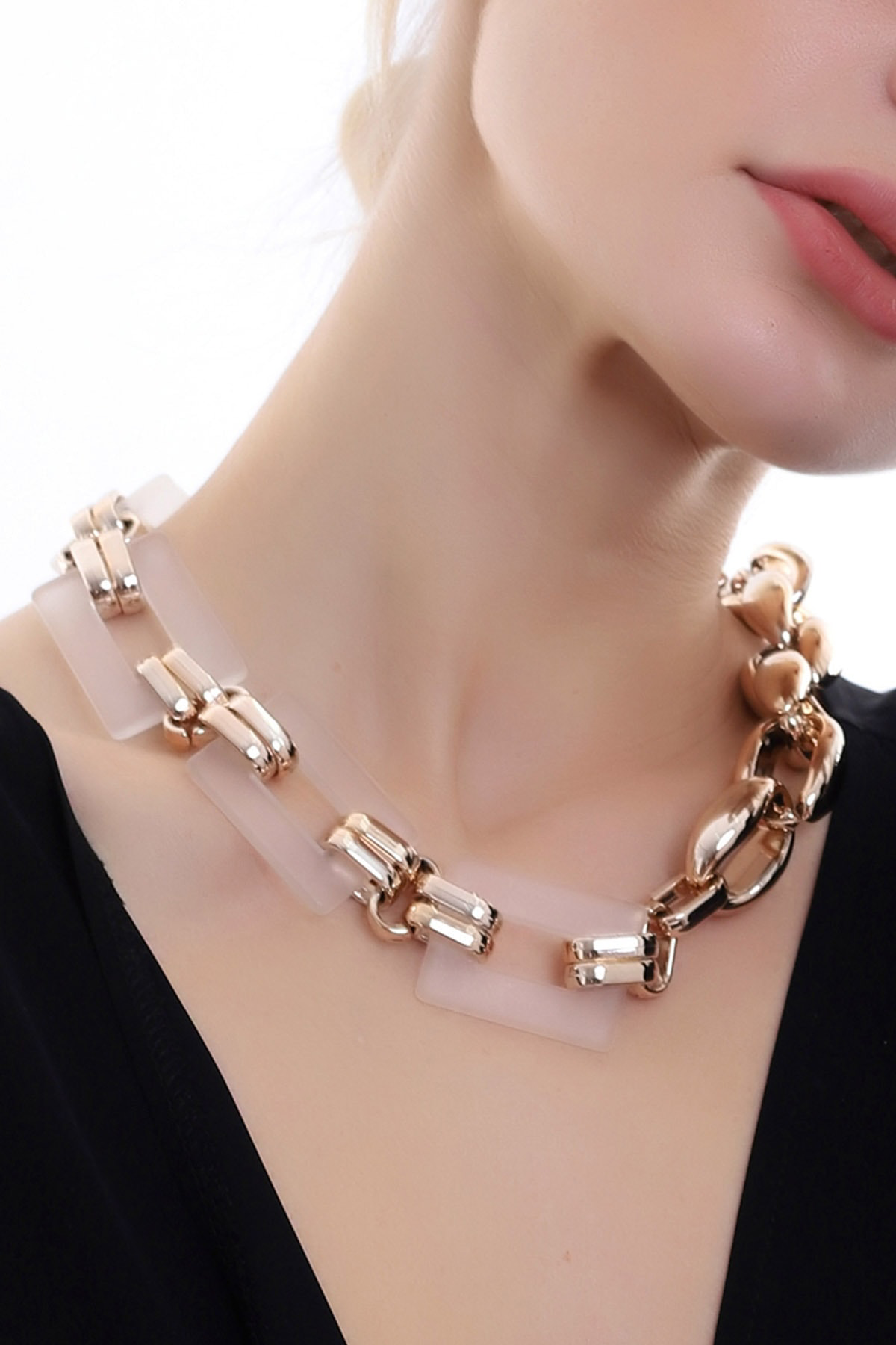 Özel Minimal Tasarım Zarif Ve Şık Halka Kolye